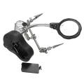 LED Light Soldering Iron Stand - Helping Hand Magnifying Glass Magnifier. 