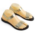 Flat Sandals For Women | Fancy Elastic Slippers In Golden And Black - Sandals For Girls And Ladies. 