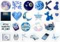 25 or 40 pcs Blue aesthetic sticker pack | sky, ocean & retro blue tones, journaling, scrapbook, laptop, phone case & diary decoration stickers. 