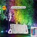 Remote Control RGB Disco Light For Indoor and Outdoor Lighting 220V White Frame. 