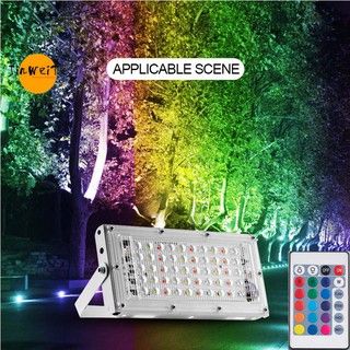 Remote Control RGB Disco Light For Indoor and Outdoor Lighting 220V White Frame