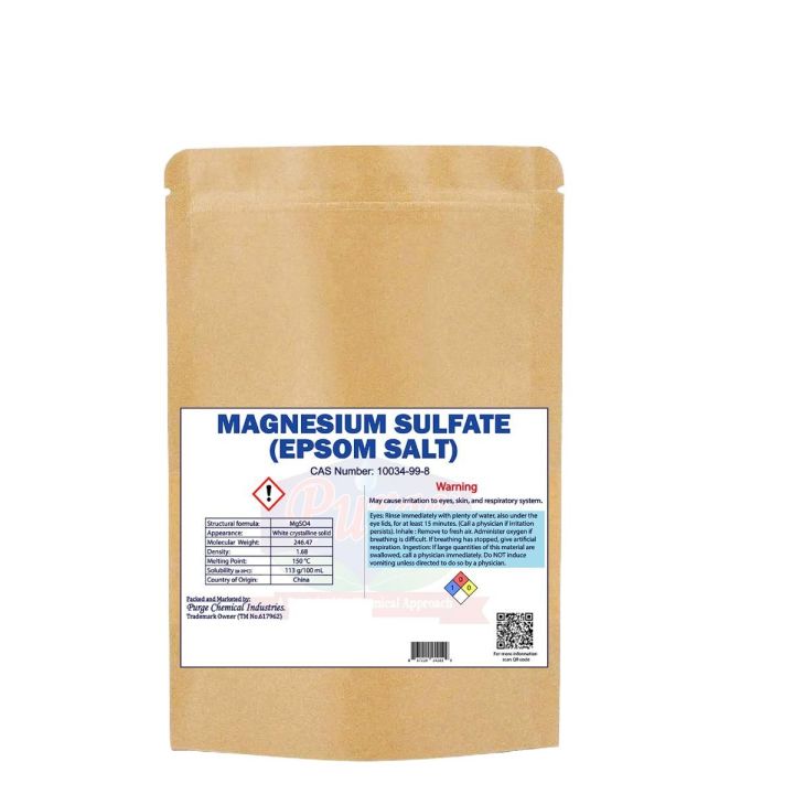 Purge Epsom Salt - Food Grade - Natural Fertilizer - Plant Growth - Bath Salt - For Muscle Relief - Relieves Aches - Bath - Foot & Refreshing Body