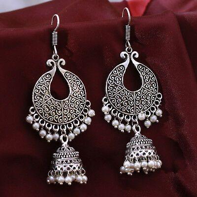 Antique indian silver earings for ladies