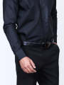 AZ Men's Formal Dress Shirt Plain Black. 