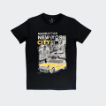 NY Taxi Graphic Black T-Shirt For Men. 