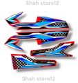Bike Sticker 125 Tanki tapa/4piece Sticker for Honda 125 2 piece for tapa and 2 piece for Tanki/Bike sticker 125/Sticker for bike Honda 125 Motorcycle/Sticker for Tanki tapa 125/bike decoration accessories/125 sticker for tanky tapy/125 Sticker kit black. 