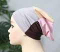 Pack of 1(4 in 1)plain Head scarf inner hijab cap-Muslim hijab cap-Women Islamic underscarf hijab cap in multi colors. 