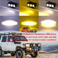 1Pc Universal 3-Lens Fog Light Ultra Bright 12-80V, Dual Color Yellow/White, Flash Mode, With Aluminum Body, Universal Light for Bike, Car, Truck - Super Bright and Durable Design.. 