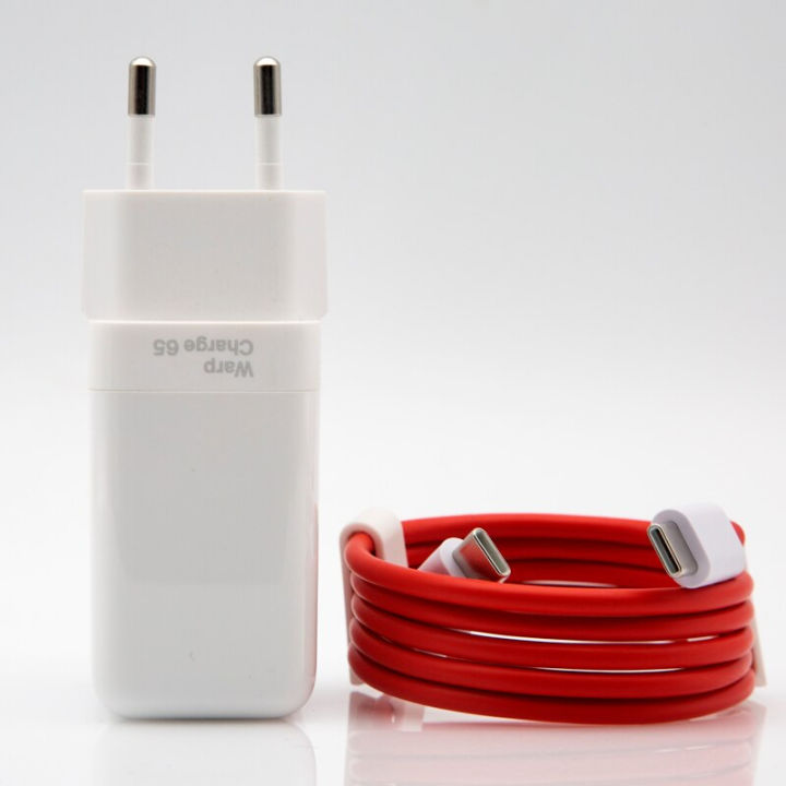 65 watt WARP Charger for OnePlus All Models With Data Cable |Warp Charger for OnePlus with Fast Charging Cable USB C to USB C - 65W Power Adapter