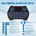 Wireless Keyboard Remote Control with Touchpad Mouse Combo, 7-colors Backlit Rechargeable Portable Keyboard for Android TV Box, Smart TV, PC, Windows, HTPC, Laptop Wireless Mini Keyboards. 
