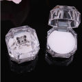 New H007 Factory direct sales 4*4 Transparent Crystal Ring Box Acrylic Ring Box Earring Jewelry Box Wholesale. 
