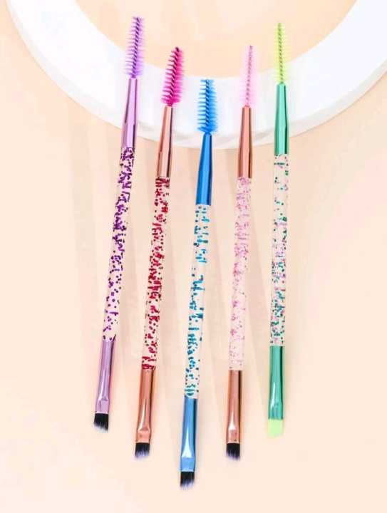 2 pcs double handle eyelash brush and spooli in pair