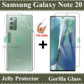 Samsung Galaxy Note 20 Unbreakable Gorilla Glass Screen Protector + Back Jelly Protector Clear Soft Film Protection Hydrogel Film Protector For Samsung Galaxy Note 20. 