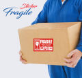 MyKitab - Fragile sticker red big size. 