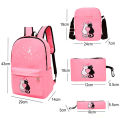 4pcs backpack Children School Bags For Girls  Canvas SchoolBag Fashion Kids Backpack Cute backpack child. 