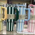 Stanley Tumbler 40oz (1200ml) – Stainless Steel Travel Mug with Striped Design. 