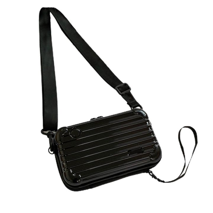 Women Mini Suitcase Luggage Hard Shell Makeup Handbag Crossbody Shoulder Bag