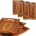 Pakistani Handcrafted Wooden Serving Tray with Elegant carving | Traditional Decorative Tea Tray | Handcrafted Wooden Serving Platters | Traditional Pakistani Cutwork serving Trays | Hadi wood craft. 
