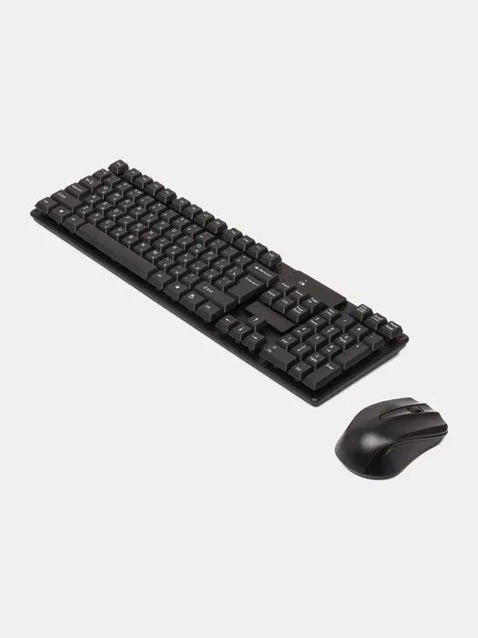 Wired Keyboard and Mouse Combo,Full-Size Keyboard and Mouse Combo with Optical 3 Button Mouse, USB Plug-and-Play, Compatible with Desktop, Laptop, Notebook, USB Plug & Play | Ergonomic & Comfortable Design - Black