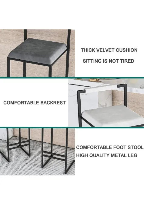 DECOR%2038101%20Classic%20Bar%20Stool%20/%20Breakfast%20Stool%20/%20High%20Stool%20Barstools%20Counter%20Height,%20Modern%20Bar%20Stool%20Kitchen%20Breakfast%20Chair%20with%20Grey%20Cushion%20and%20Metal%20Legs%20-%20Golden%20-%20Image%208