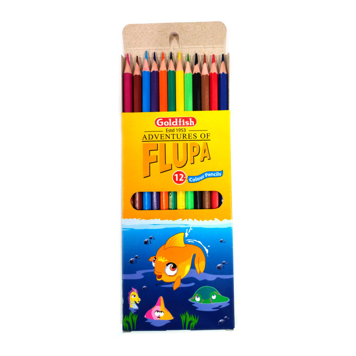 Goldfish%20Flupa%2012%20Colour%20Full%20Size%20Pencils%20Cardboard%20Packet%20(01%20Pack)%20-%20Image%204