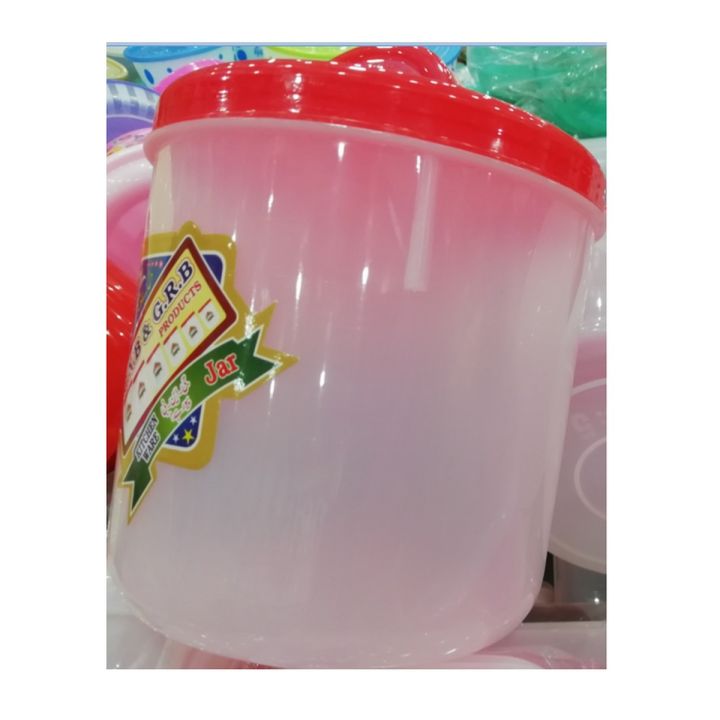 Plastic Storage Jar Capacity 5Kg Multi-Purpose storage Transparent Container - Jar