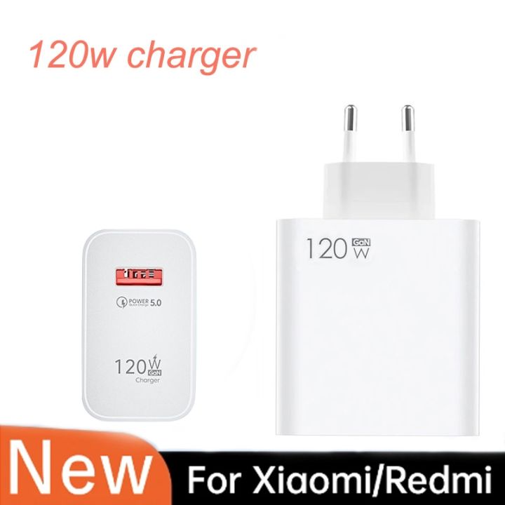 For Original Xiaomi Charger Fast Carregador Mi Turbo Charge 120w Cargador Type C Xiaomi Poco X3 Pro X5 Redmi Note 11 10 K40 K30