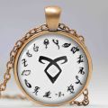 1 Unids Hunters Rune Shadowhunter City Necklace Crystal Necklace Bones Cabochon Hz1. 