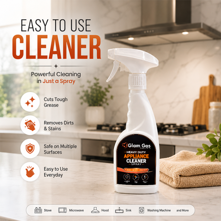 Appliance Cleaner Spray – One Spray for a Spotless Steel Finish | Glam Gas