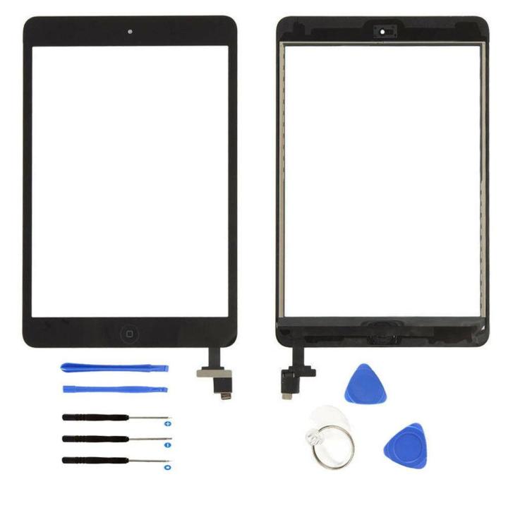 【 Miga Plaza 】 For Ipad Mini 1 Mini 2 Touch Screen Digitizer Assembly Touch Panel Replacement Home Button A1432 A1454 A1455 A1489 A1490 A149