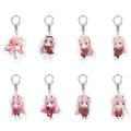 Japan Anime DARLING In The FRANXX Keychain 02 ZERO TWO Cosplay Cute Pendant Men Women Key Chain Car Bag Jewelry Accessories Gift. 
