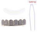 6 Teeth Grillz Hip Hop Joker Diamond Top Bottom Teeth Caps Grillz Party Jewelry Creek. 