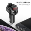 KUULAA Car Charger FM Tran_s_mitter Bluetooth Car Audio MP3 Player TF Card Car Kit 3.4A Dual USB Car Phone Charger For Xiaomi Mi. 