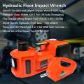 Electric Hydraulic Floor Jack 12V DC 5.0T(11023lb) 4 in 1 Floor Jack,Tire Inflator Pump,LED Flashlight, Safe Hammer, 45CM Electric Car Jack Car Tire Repair Tools Kit with Electric Impact Wrench. 