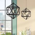 3 in 1 Base Hexagon Hanging Lamp, Ceiling Lights, Indoor Lights - Modern Pendant for Home & Office | LED/Filament Bulb Compatible (Bulb Not Included). 