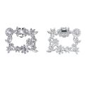 Fashion Shiny Crystal Shoes Decorations Clip Women Shoe Buckle Accessories High-heeled Square Rhinestones Removable Flower. 