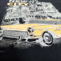 NY Taxi Graphic Black T-Shirt For Men. 