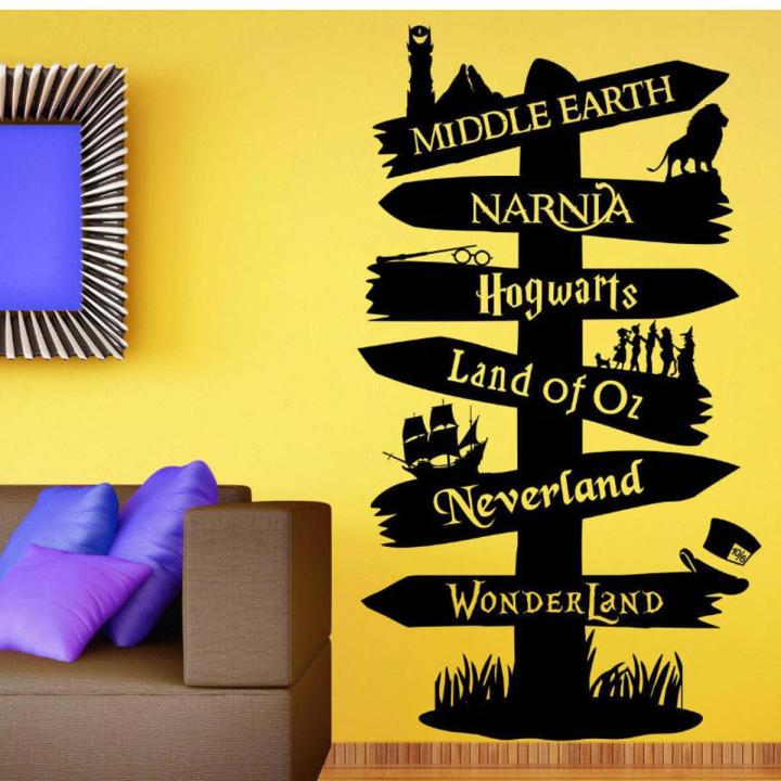 Wall Decal Vinyl Sticker Storybook Signpost Fandom Lord Of The Narnia ...