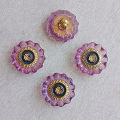 4-Pieces Fancy Glass-Plastic Attractive Purple Buttons | Fancy Buttons for Men/Women Kurta, Kurti | Ladies and Gents Suit, Coat, Shirt Buttons | Fancy Buttons. 