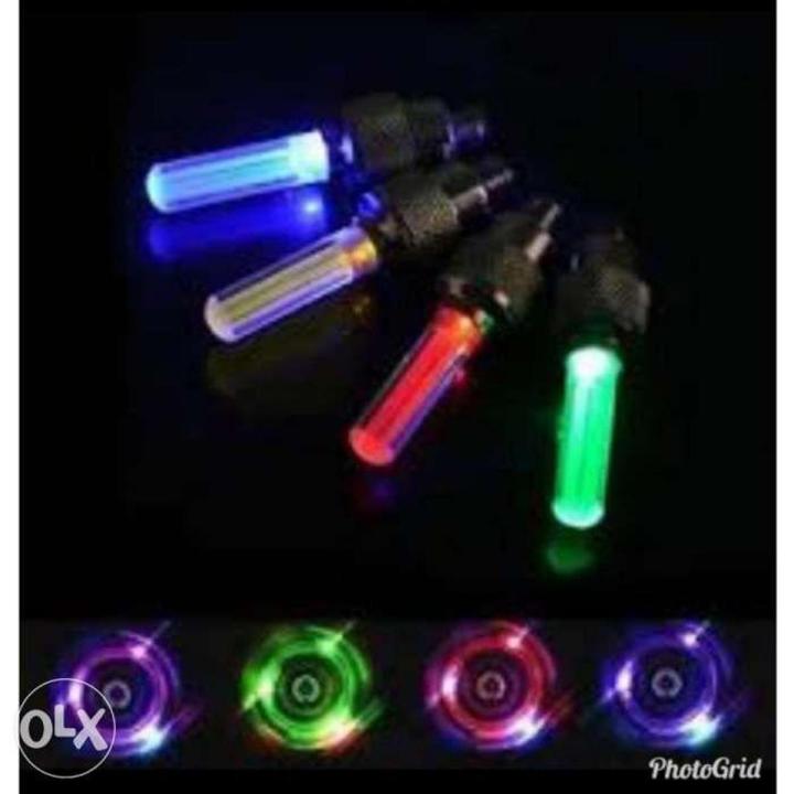 【Footprint】 2Pcs Safety Motorcycle Bike Hot Wheel Tire LED Pito Light Cycling Lamp For Car Motorcycle Bike