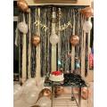 Beautiful Happy Birthday Theme Set  Including 1 Pcs Bunting banner 30 Pcs Metallic Balloons 1 Pcs Foil Curtain  Birthday Banner and Silver Curtain- Beautiful Birthday Accessories. 