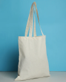 Plain Premium Cotton Tote Bag for Shopping, Girls, Packaging & Everyday Use – Eco-Friendly Organic Fabric (15"x16"). 