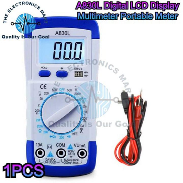 A830L Digital LCD Display Multimeter Portable Meter In Pakistan
