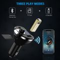 Criacr Bluetooth Car Transmitter, Wireless In-Car FM Transmitter Radio Adapter Car Kit, FM Transmitter Car with Dual USB Charging Ports, Hands-Free Calling, Music Player Supports TF Card & USB Disk. 