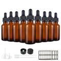 1Pcs (30 ML) New Amber Brown Empty Glass Bottle with having Black Dropper Glass Bottle Eye Dropper Drop Aromatherapy. 