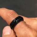 Never Fade Black Spinner Chain Ring for Men - Order Studio. 