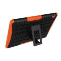 For Huawei MediaPad T3 10 Tire Texture Shockproof TPU+PC Protective Case with Holder. 