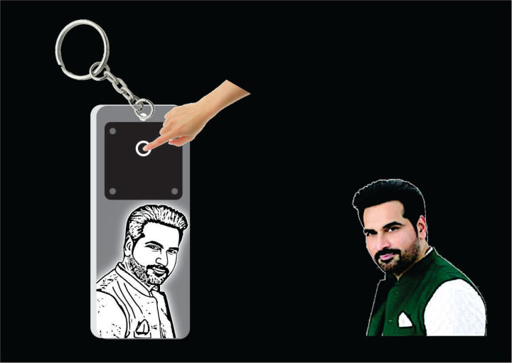 Glowing Transparent Customized Keychains - Print Your Own Image Text on Glowing Keychain