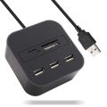 Smart Mini USB HUB All in 1 Combo 3 Ports USB 2.0 Splitter Adapter TF SD SDHC M2 MS MMC Slot Card Reader for PC Laptop Desktop. 