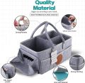 Diaper Caddy Organizer - Portable Storage Basket - Essential Bag for Nursery, Changing Table and Car - Waterproof Liner Is Great for Storing Diapers, Bottles. 